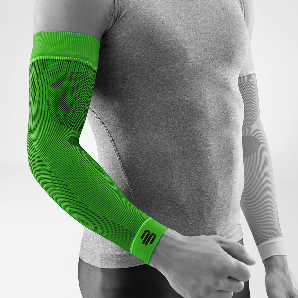 Image of Green Sports Compression Sleeves Arm