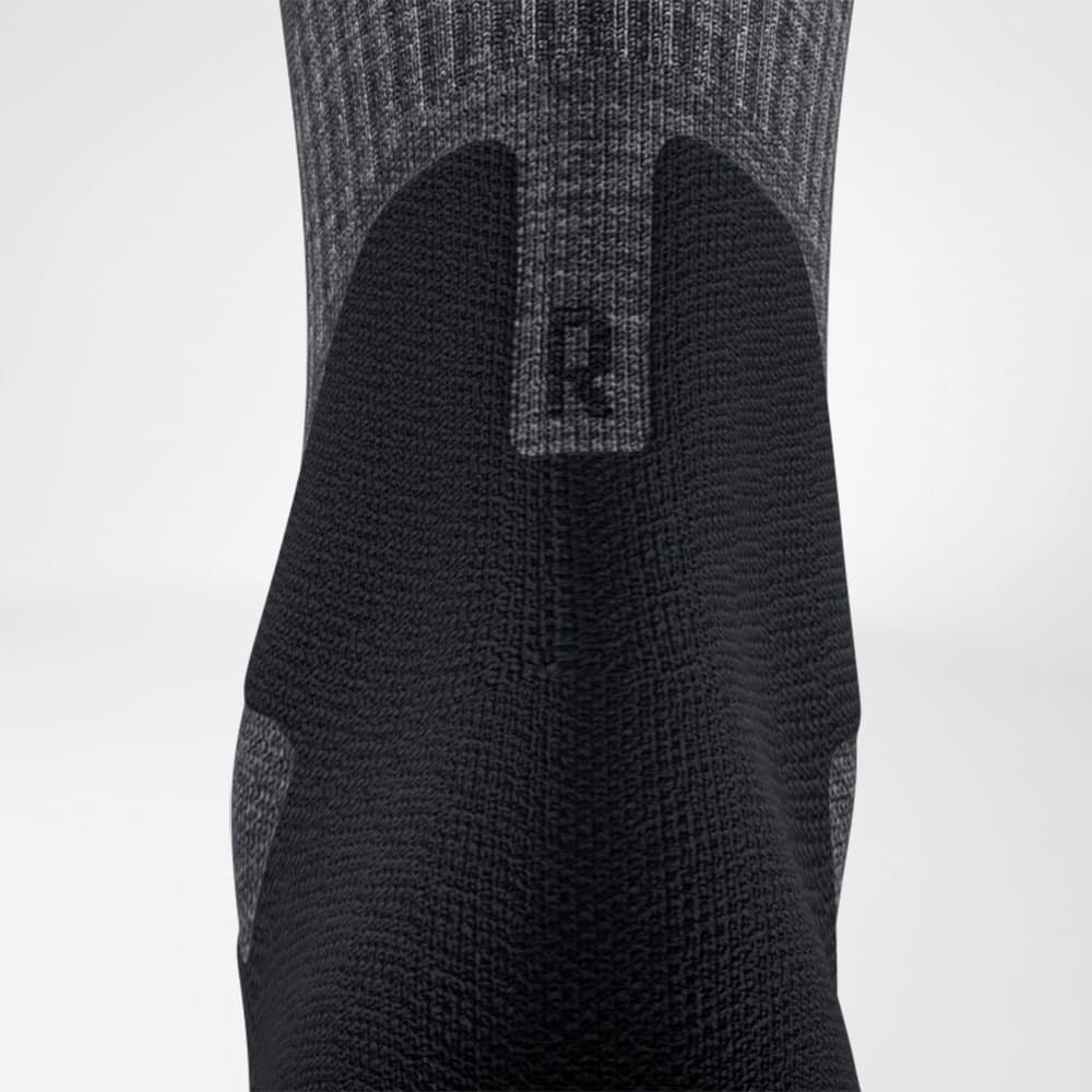 Image of Outdoor Merino Midcut Socks Sky Blue Heel Detail