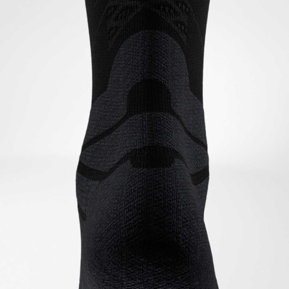 Run Comfort Zones on the black Run Performance Compression Socks.