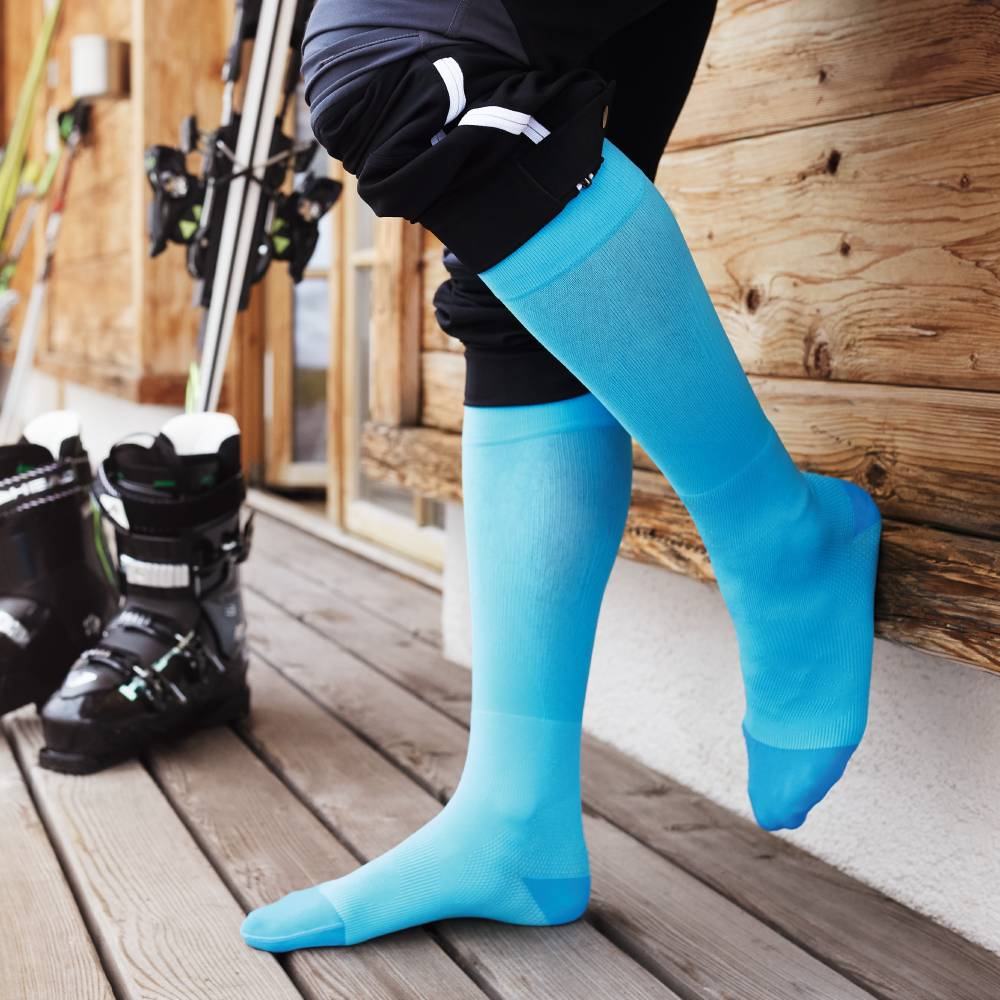 Person wearing Ski Ultralight Socks Image of person wearing Ski Ultralight Socks