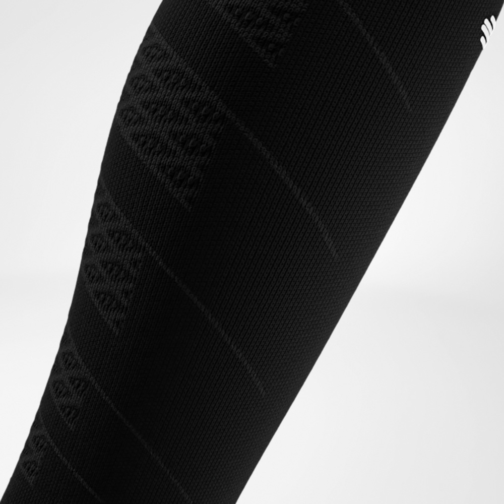 Targeted Compression Zones for the black Run Performance Compression Sleeves.