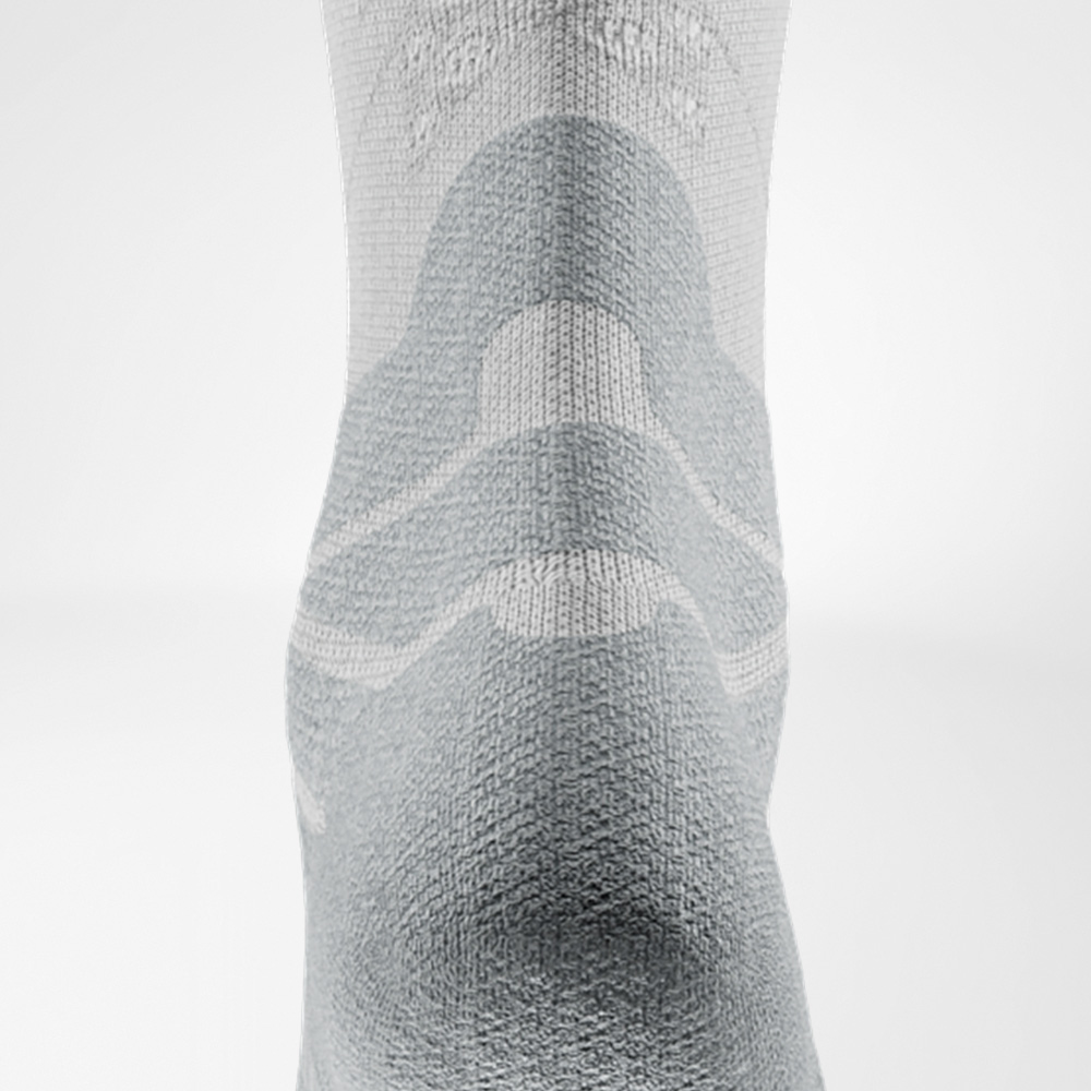 Run Comfort Zones on the white Run Performance Compression Socks.