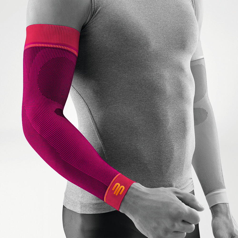Image of Pink Sports Compression Sleeves Arm