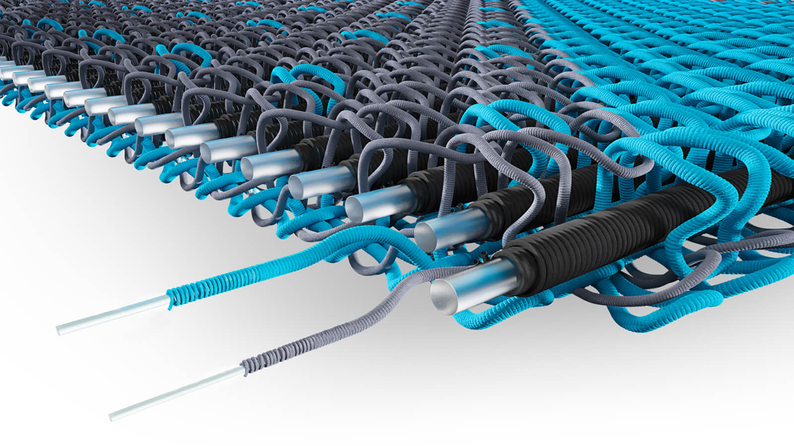 Bauerfeind's innovative 3D AirKnit fabric used in its Sports Line. Close-up view of Bauerfeind's innovative 3D AirKnit fabric used in its Sports Line.