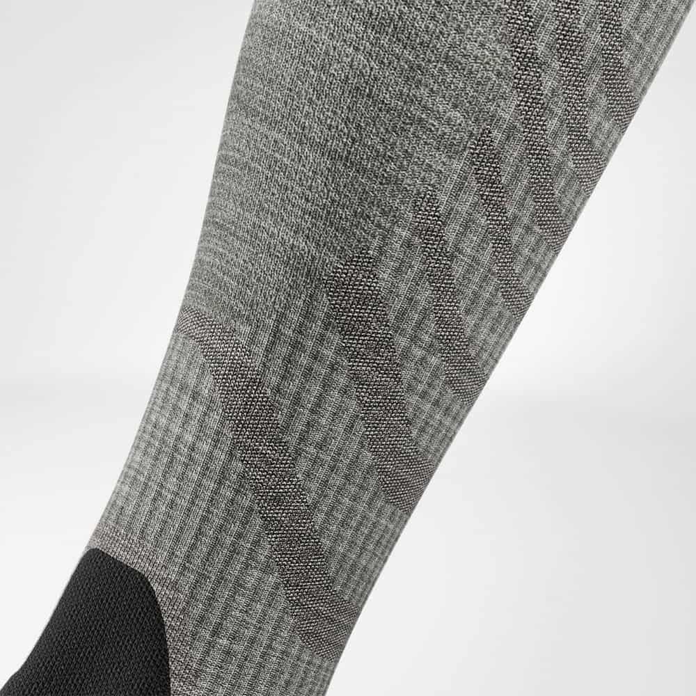 Image of Outdoor Merino Compression Socks Lava Grey Back Angle