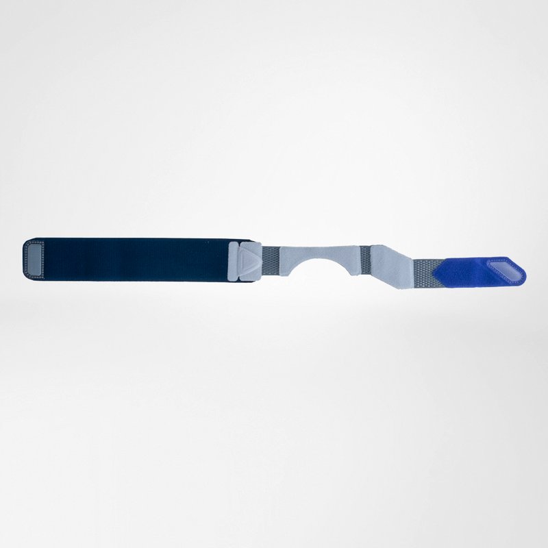 Image of the two-part strap system used for Bauerfeind's ManuTrain wrist brace.