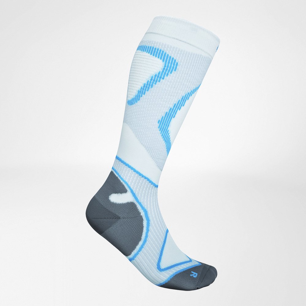 Image of two women jogging wearing Run Performance Compression Socks