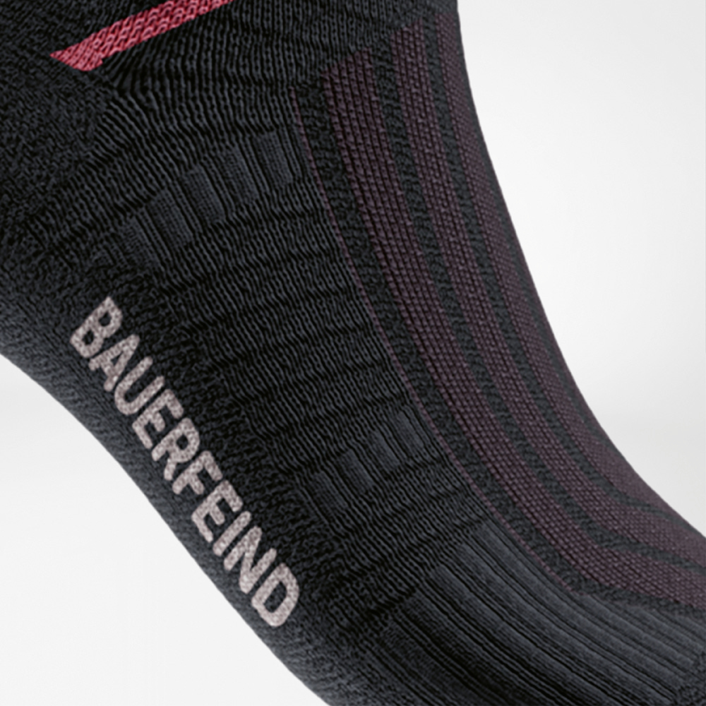Arch Support zone on the coral Run Performance Mid-Cut Socks.