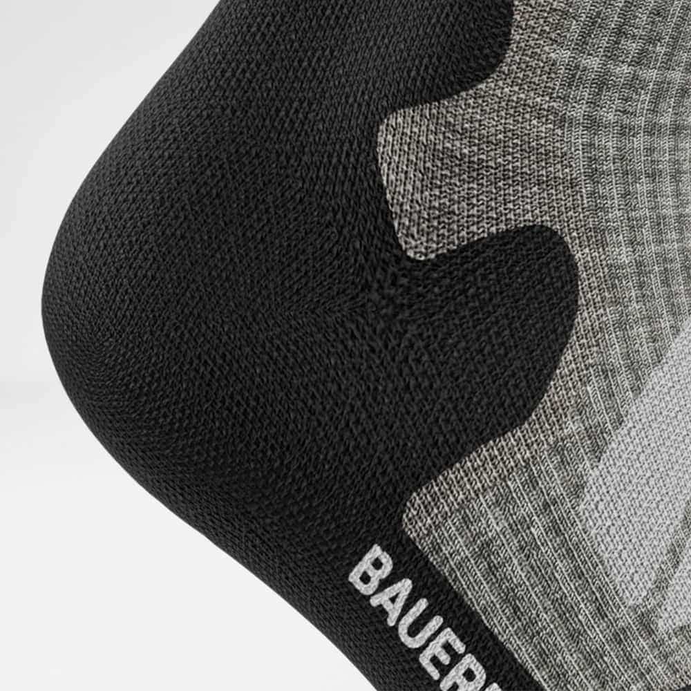 Image of Outdoor Merino Compression Socks Stone Grey Heel
