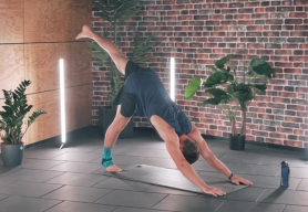 Visualization of Preview Image Downward Dog Leg Raise Variation