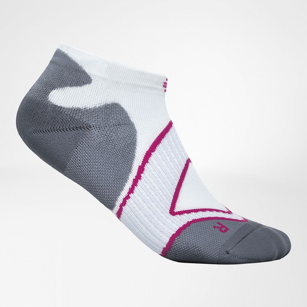 Image of Run Performance Lowcut Socks White Pink