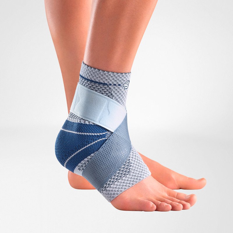 Bauerfeind's MalleoTrain S ankle brace in titan version.