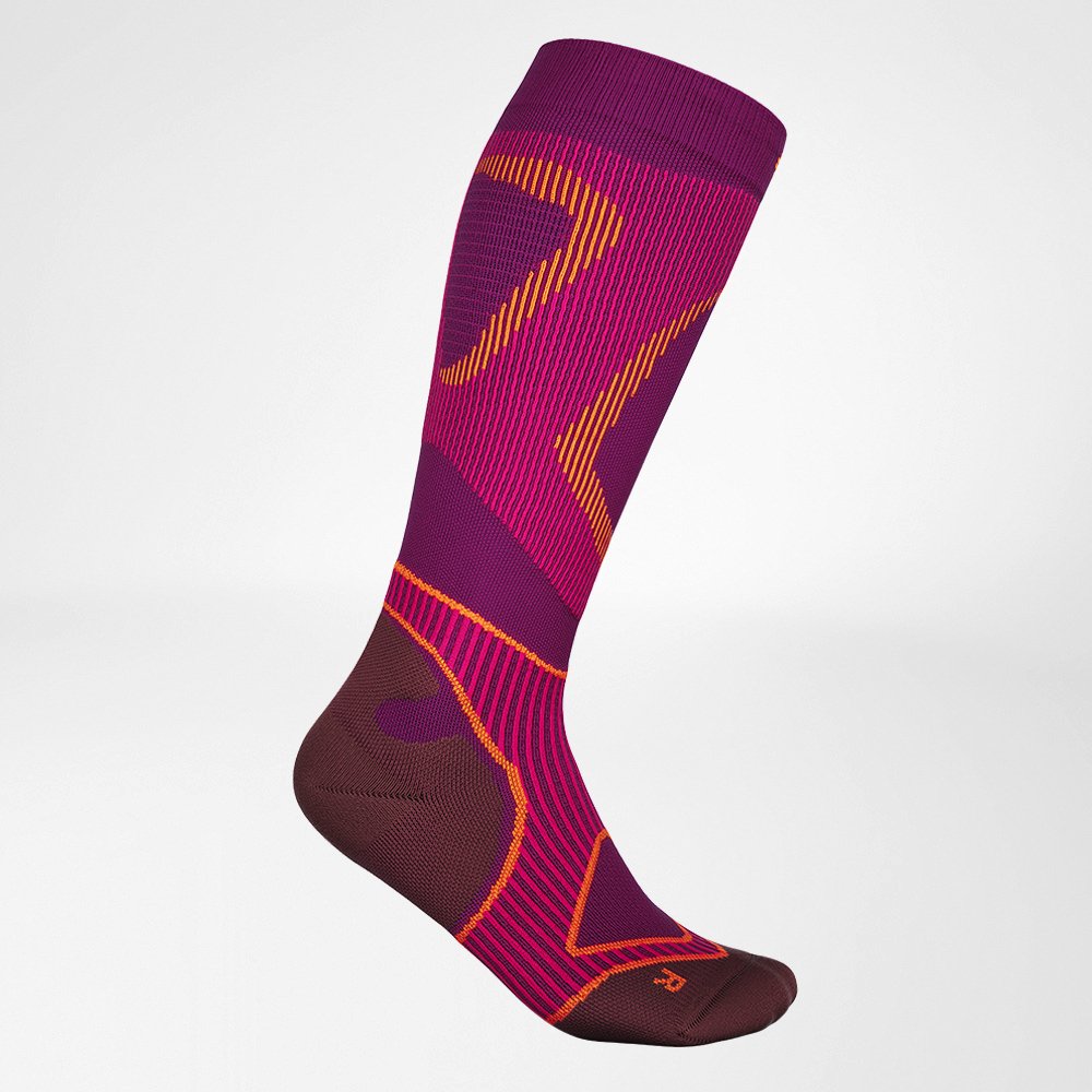 Image of two women jogging wearing Run Performance Compression Socks