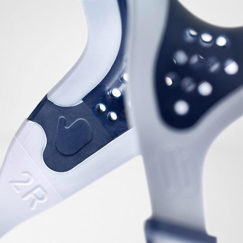 Close-up of the two-component material used for Bauerfeind's RhizoLoc OA arthritis thumb brace.