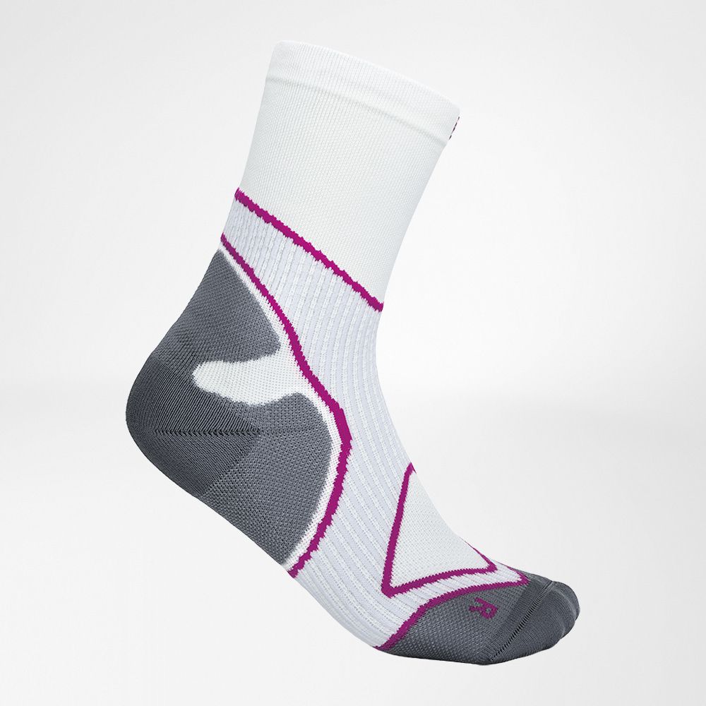 Image of Run Performance Midcut Socks White Pink