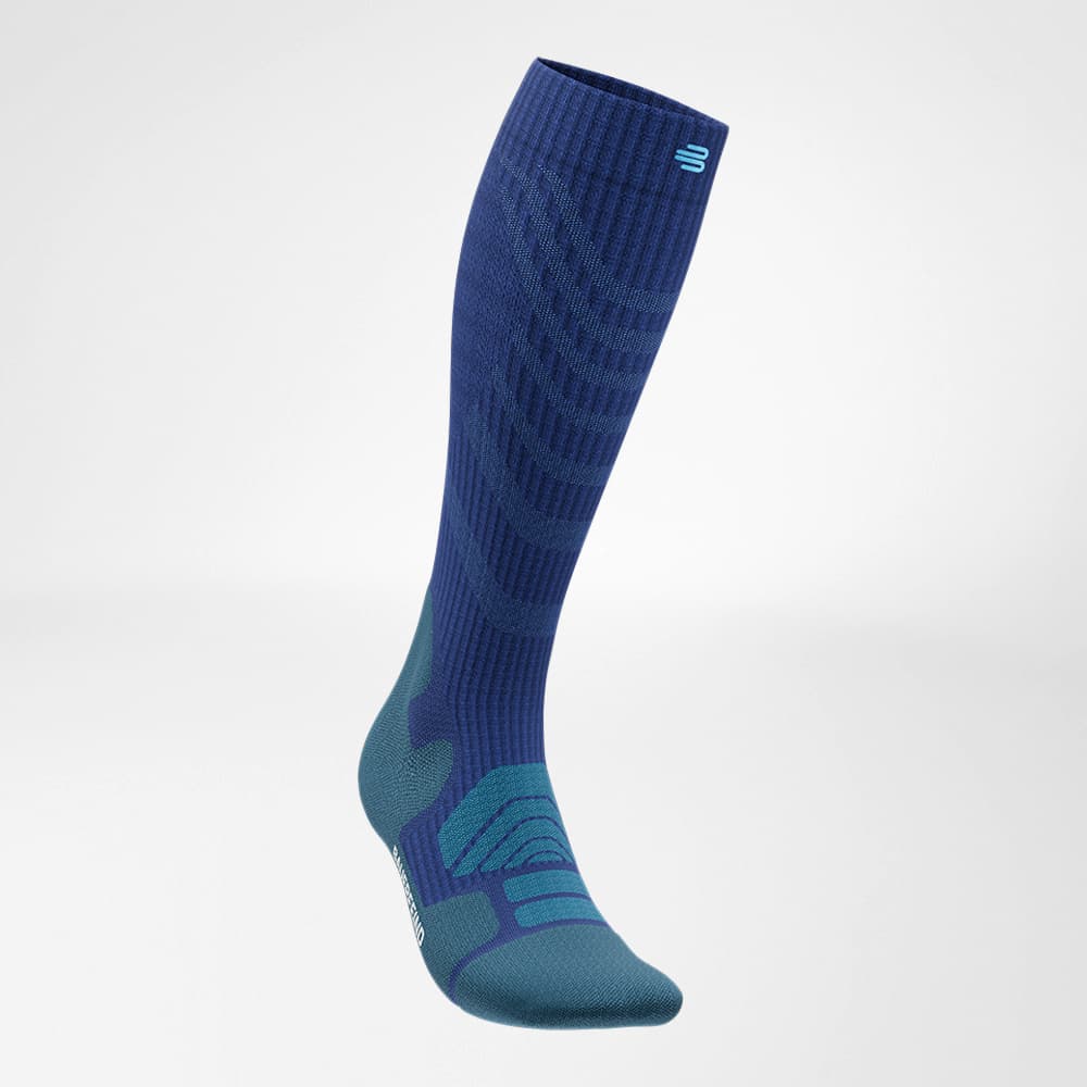 Outdoor Merino Compression Socks Sky Blue Image of Outdoor Merino Compression Socks Sky Blue