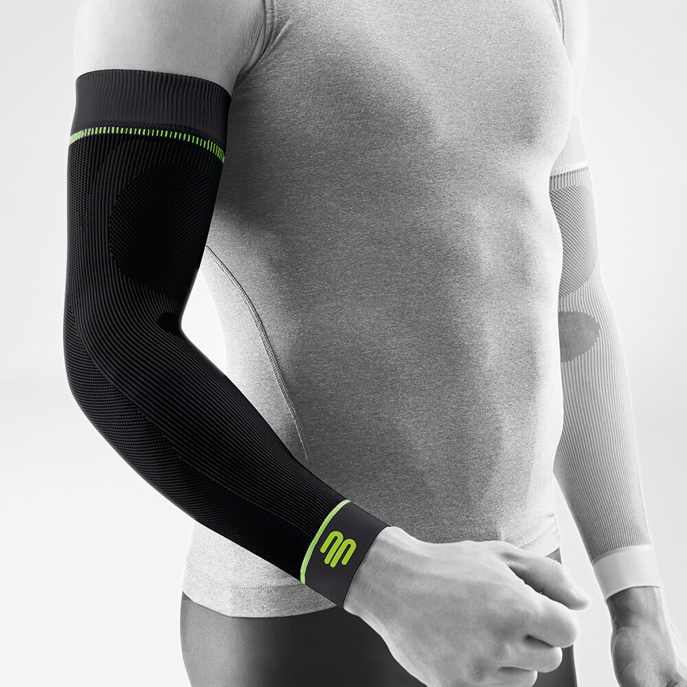 Image of Black Sports Compression Sleeves Arm